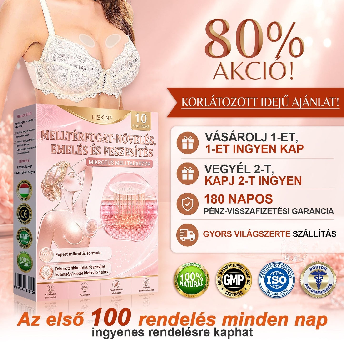 🌟HISKIN® MELLEMELŐ ÉS FESZESÍTŐ MIKROTŰS TAPASZOK