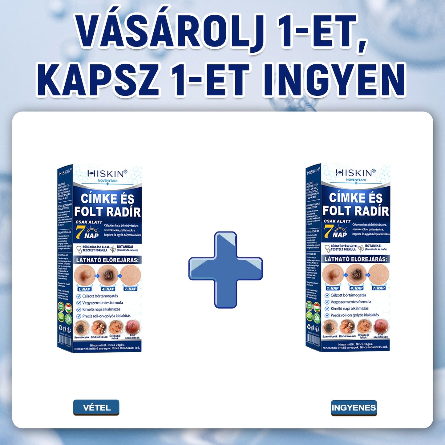 🌟HISKIN®👩‍⚕️ 7 napos bőrcimpa- és folteltávolító fájdalommentes, heg nélküli fejlett bőrhibakezelő görgős toll