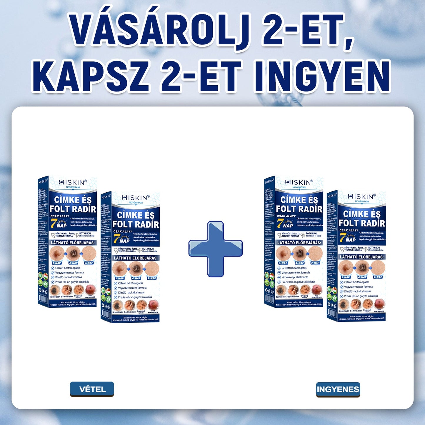 🌟HISKIN®👩‍⚕️ 7 napos bőrcimpa- és folteltávolító fájdalommentes, heg nélküli fejlett bőrhibakezelő görgős toll