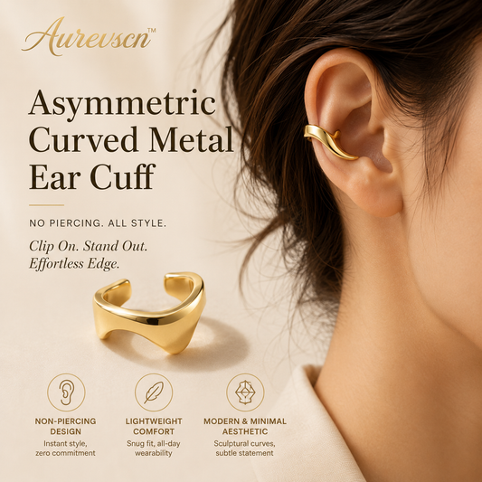 Aurevscn™ Asymmetric Curved Metal Ear Cuff