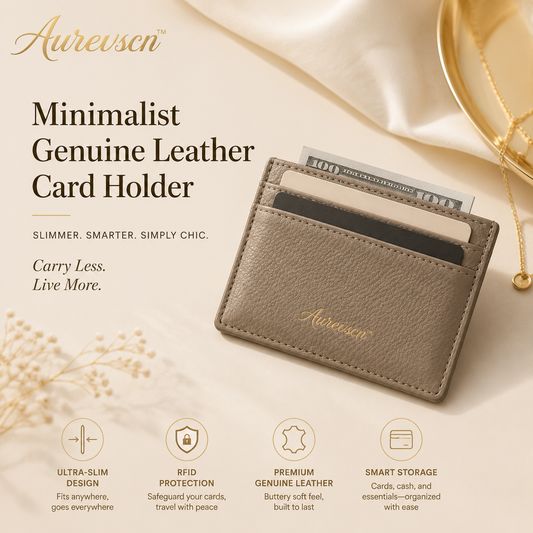Aurevscn™ Minimalist Genuine Leather Card Holder