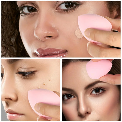 12Pieces Portable Makeup Sponge Set Portable Foundation Cosmetic Puff for Face Concealer Mixing Beauty Sponge Liquid Cream Power