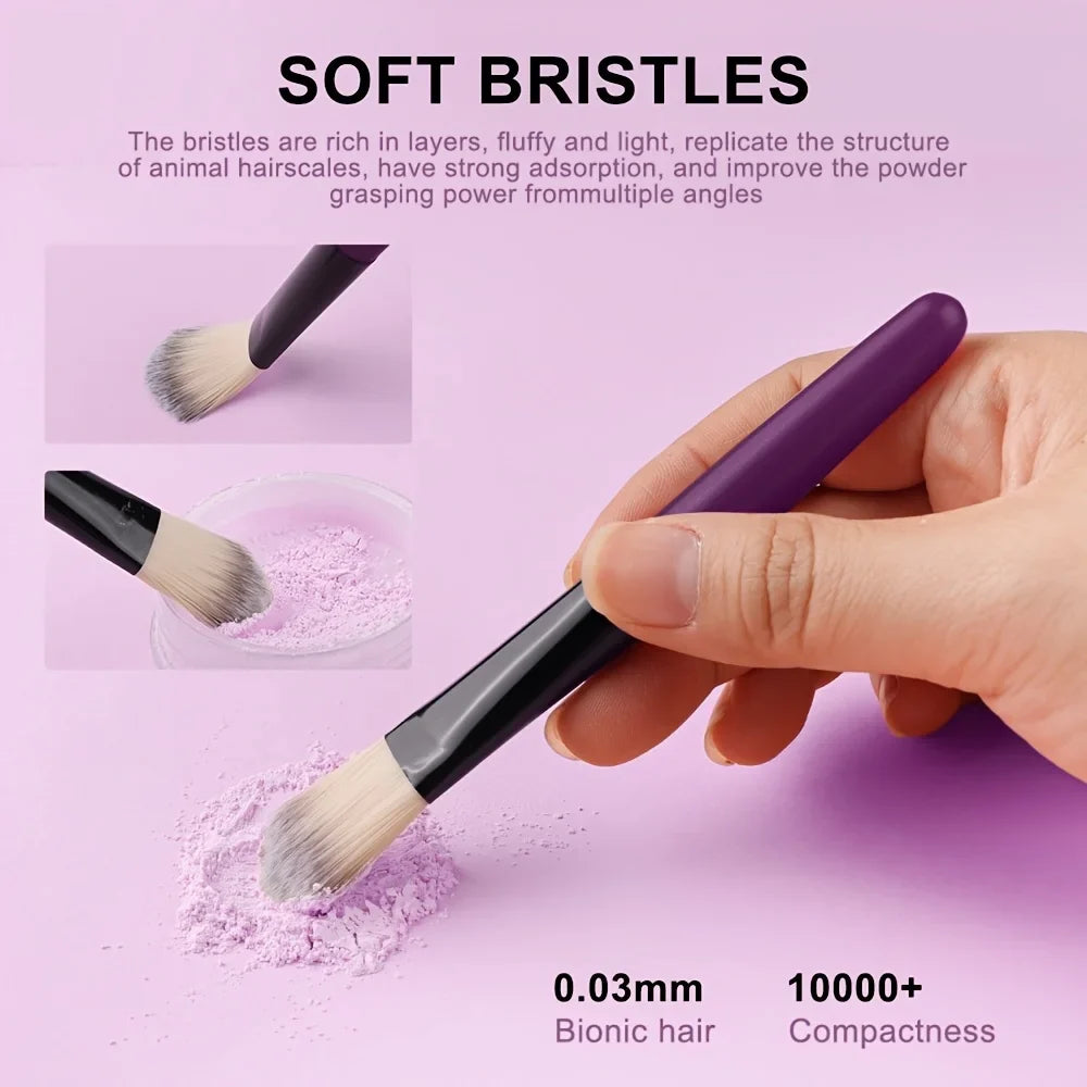20pcs Eye Makeup Brush Set Portable Soft Makeup Brushes Beauty Tools Foundation Eyeshadow Eyeliner Brush Multi-function Beginner