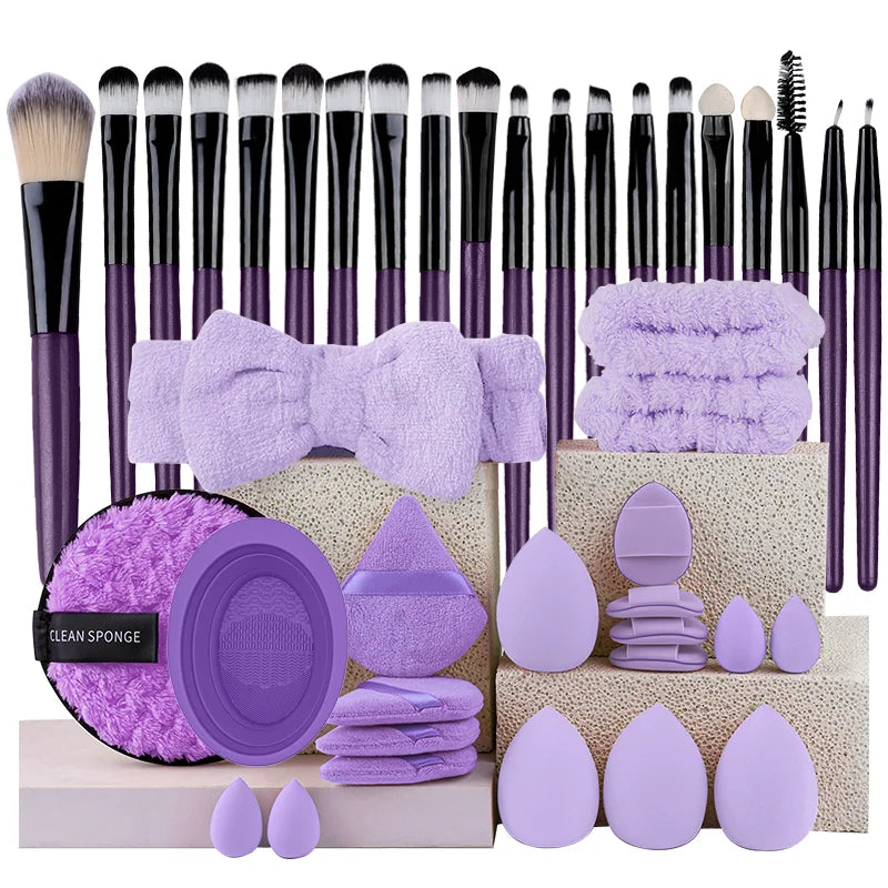 20pcs Eye Makeup Brush Set Portable Soft Makeup Brushes Beauty Tools Foundation Eyeshadow Eyeliner Brush Multi-function Beginner