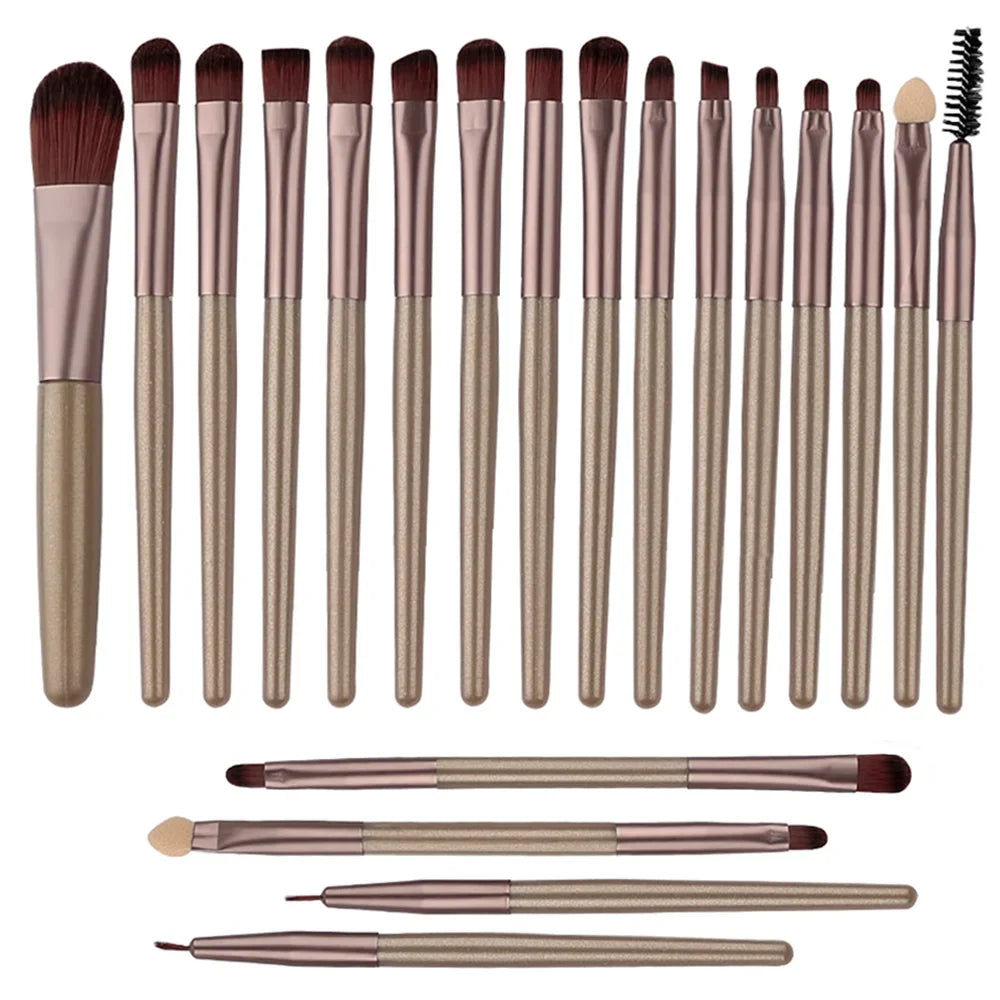 20pcs Eye Makeup Brush Set Portable Soft Makeup Brushes Beauty Tools Foundation Eyeshadow Eyeliner Brush Multi-function Beginner