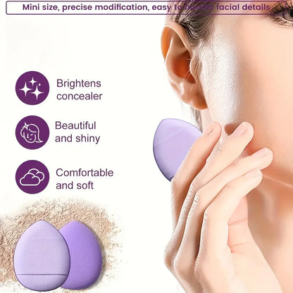 12Pieces Portable Makeup Sponge Set Portable Foundation Cosmetic Puff for Face Concealer Mixing Beauty Sponge Liquid Cream Power