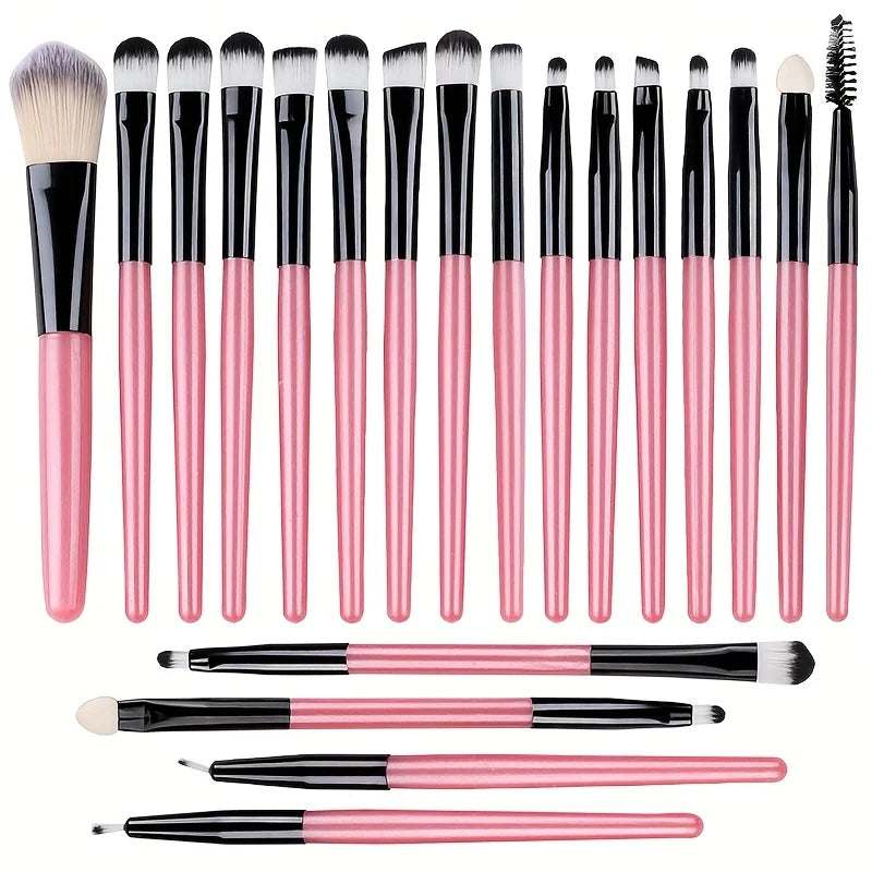 20pcs Eye Makeup Brush Set Portable Soft Makeup Brushes Beauty Tools Foundation Eyeshadow Eyeliner Brush Multi-function Beginner