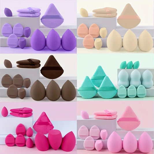 12Pieces Portable Makeup Sponge Set Portable Foundation Cosmetic Puff for Face Concealer Mixing Beauty Sponge Liquid Cream Power