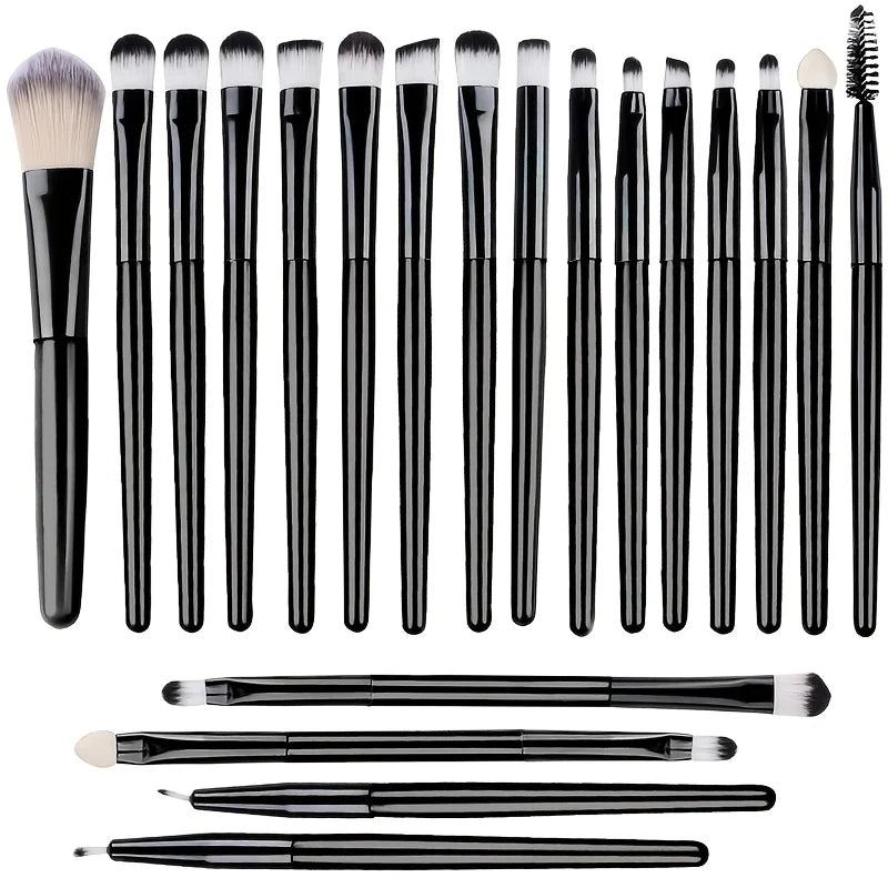20pcs Eye Makeup Brush Set Portable Soft Makeup Brushes Beauty Tools Foundation Eyeshadow Eyeliner Brush Multi-function Beginner