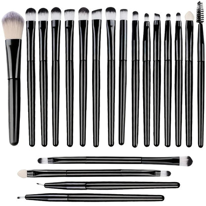 20pcs Eye Makeup Brush Set Portable Soft Makeup Brushes Beauty Tools Foundation Eyeshadow Eyeliner Brush Multi-function Beginner
