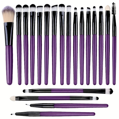 20pcs Eye Makeup Brush Set Portable Soft Makeup Brushes Beauty Tools Foundation Eyeshadow Eyeliner Brush Multi-function Beginner