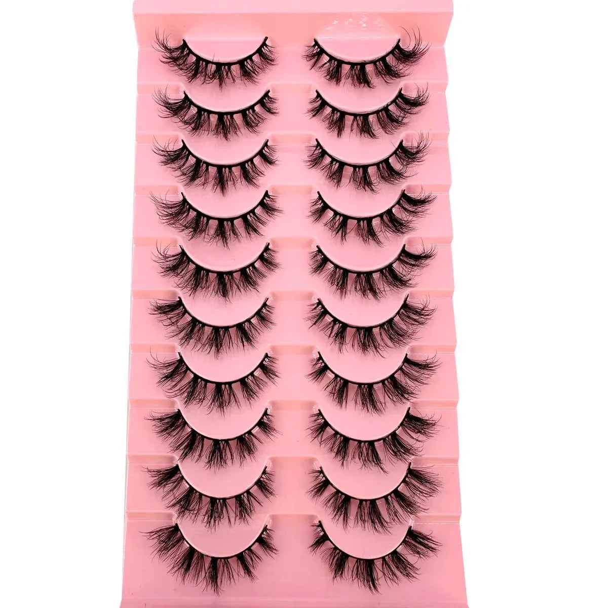 NEW 10pairs 100% Real Fake Mink Eyelashes 3D Natural False Eyelashes 3d Mink Lashes Soft Eyelash Extension Makeup Kit Cilios h13