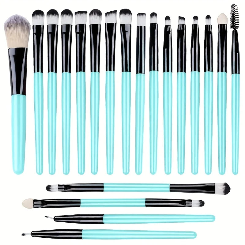 20pcs Eye Makeup Brush Set Portable Soft Makeup Brushes Beauty Tools Foundation Eyeshadow Eyeliner Brush Multi-function Beginner