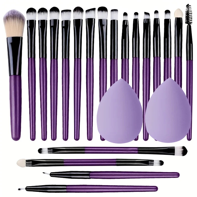 20pcs Eye Makeup Brush Set Portable Soft Makeup Brushes Beauty Tools Foundation Eyeshadow Eyeliner Brush Multi-function Beginner