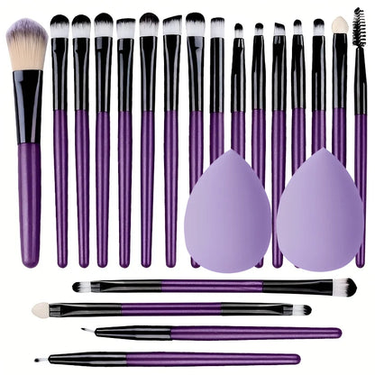 20pcs Eye Makeup Brush Set Portable Soft Makeup Brushes Beauty Tools Foundation Eyeshadow Eyeliner Brush Multi-function Beginner