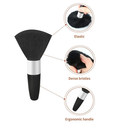 New Soft Neck Face Duster Barber Black Beard Brushes Hair Cleaning Hairbrush Salon Cutting Hairdressing Styling Makeup Tools