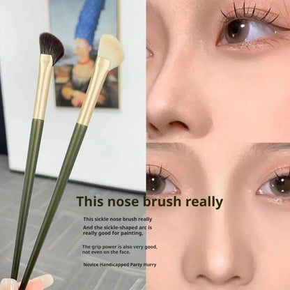 1pcs Nose Shadow Brush Facial Contour Makeup Brush Korean tools Highlight female beauty cosmetics blush Soft facial head O3A3