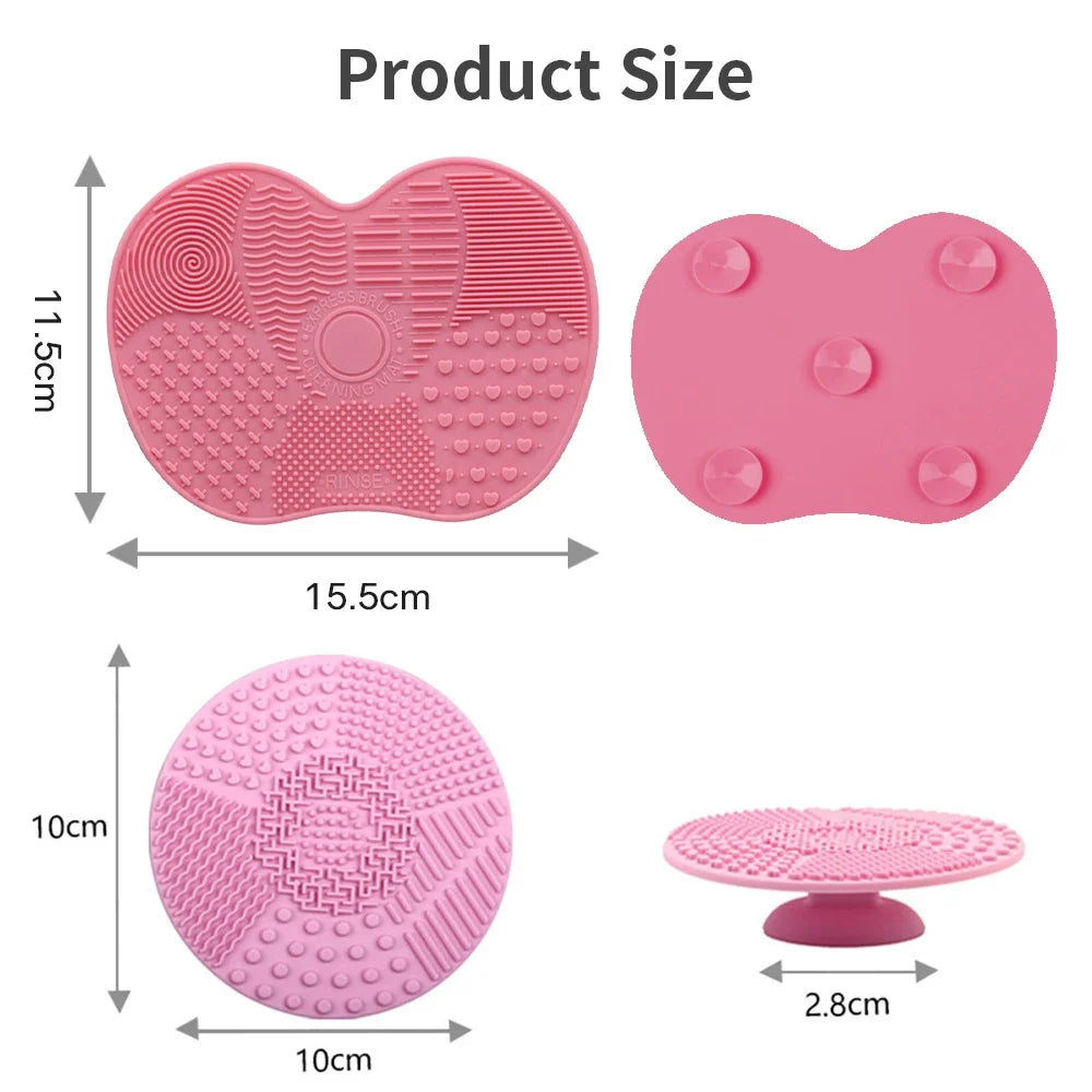 Silicone Makeup Brush Cleaner Mat Cosmetics Brush Cleaning Tool Mat Professional Eyeshadow Foundation Brush Cleaner Mat Makeup