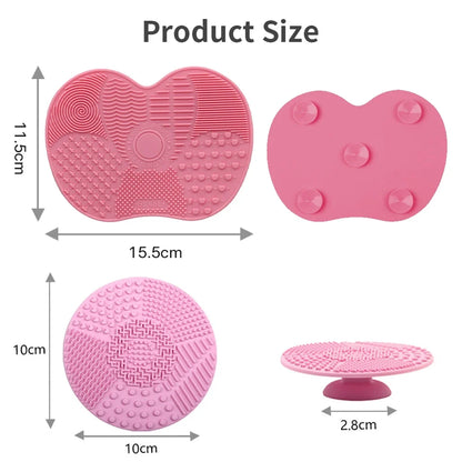 Silicone Makeup Brush Cleaner Mat Cosmetics Brush Cleaning Tool Mat Professional Eyeshadow Foundation Brush Cleaner Mat Makeup