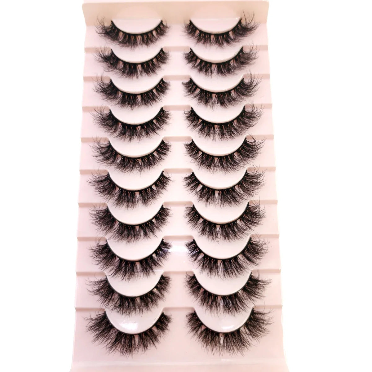 NEW 10pairs 100% Real Fake Mink Eyelashes 3D Natural False Eyelashes 3d Mink Lashes Soft Eyelash Extension Makeup Kit Cilios h13