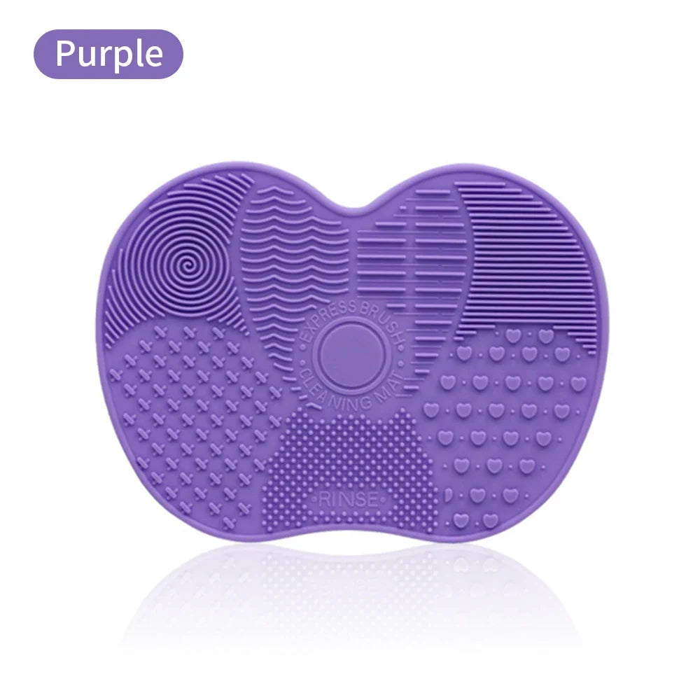 Silicone Makeup Brush Cleaner Mat Cosmetics Brush Cleaning Tool Mat Professional Eyeshadow Foundation Brush Cleaner Mat Makeup